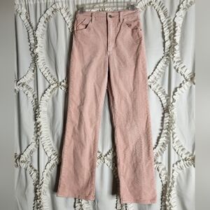 ROLLA'S Pink High Rise Corduroy Straight Leg Pants Blush Pink Sz 26
